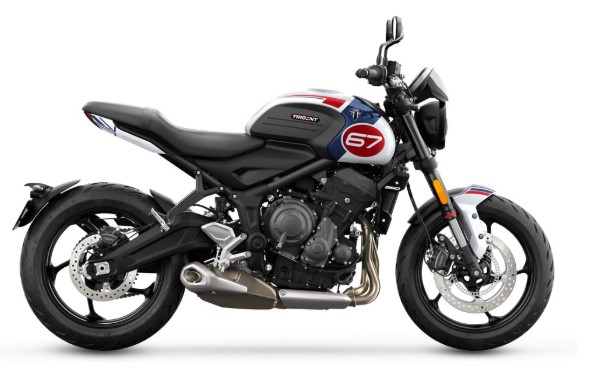 2025 Triumph Trident in white background