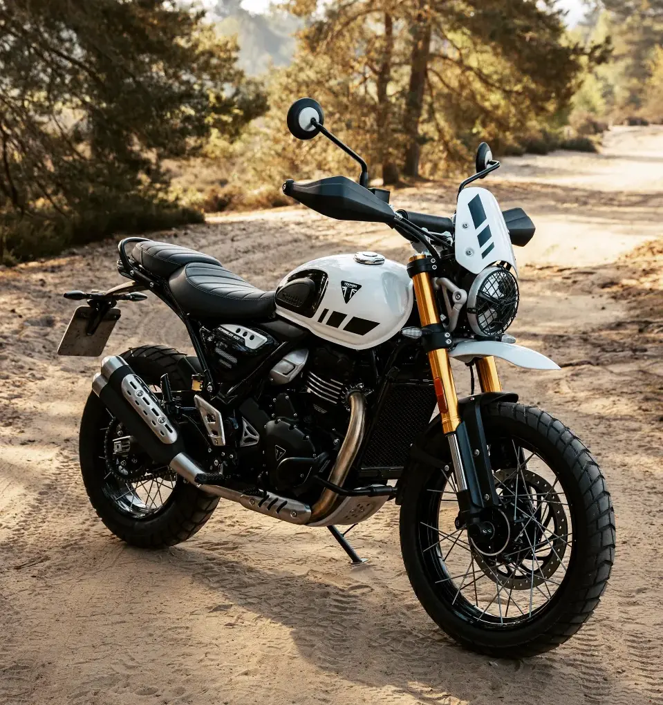 New 2026 Triumph Scrambler 400 XC Vanilla White