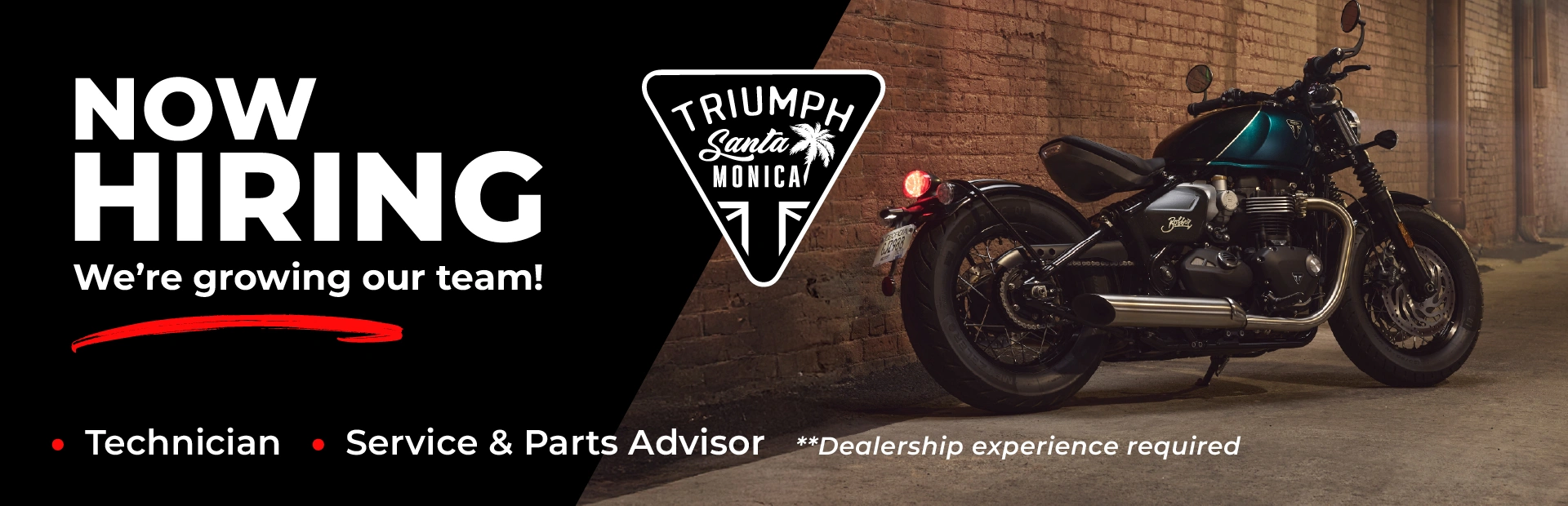 Now Hiring - Triumph Santa Monica