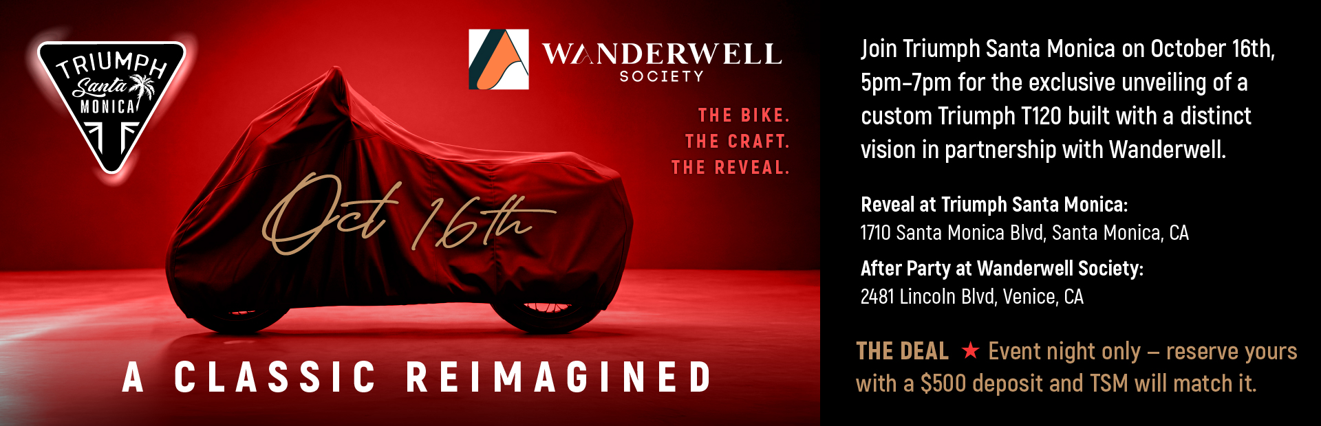 Unveiling event at TSM October 16th